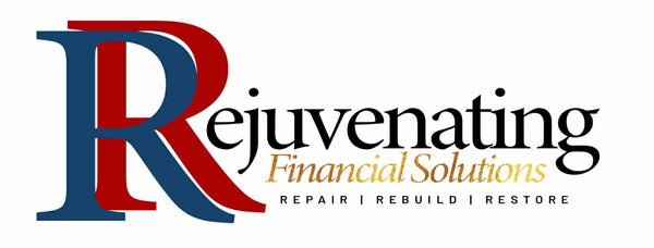 Logo for Rejuvenating Financial Solutions with a red and blue 'R' on a white background.